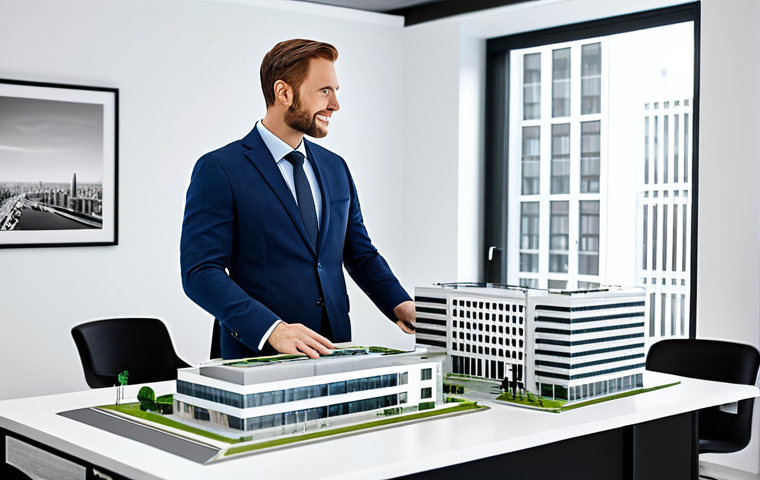 **

"A professional architect presenting a 3D model of a building design to a client in a modern office. The architect is fully clothed in appropriate attire. The office is bright and well-lit. perfect anatomy, natural proportions, professional, safe for work, appropriate content, fully clothed, modest."

**