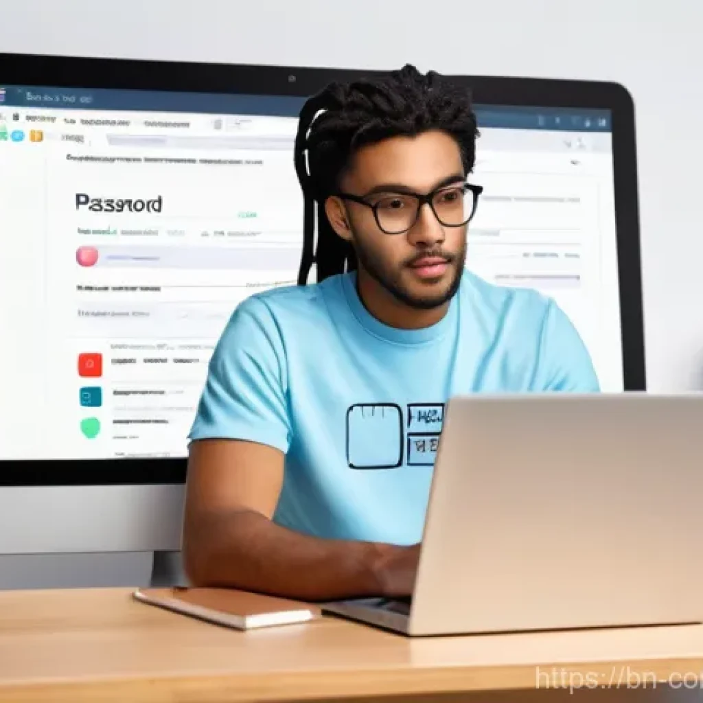 디지털 시대 상식 - **Prompt:** "A diverse young adult, wearing a comfortable t-shirt and jeans, is sitting at a modern ...