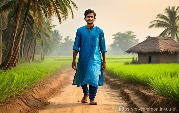 소설 추천 - **Prompt 1: The Enigmatic Wanderer**
A young Bengali man, reminiscent of Humayun Ahmed's Himu, i...