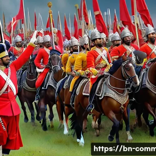 Home 11 근대 역사 - **Prompt 1: The Fateful Day of Palashi**
"A dramatic historical painting depicting the Battle of...